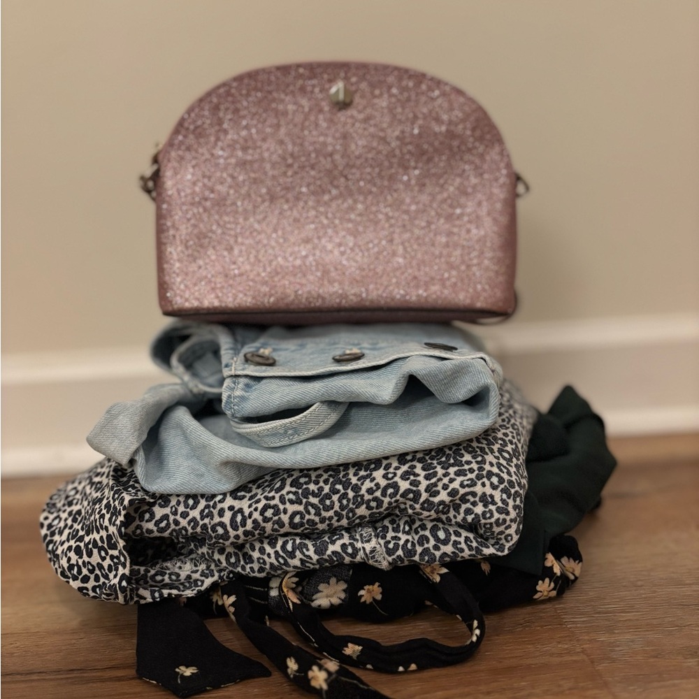 Kate Spade Pink Glitter Mini Bag